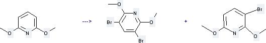 The Pyridine, 3, 5-dibromo-2, 6-dimethoxy- can be obtained by 2, 6-Dimethoxy-pyridine.